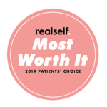 Logo - realself patients' choice award for Most Worth It 2019