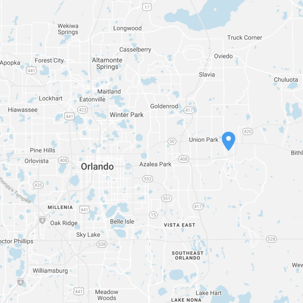 Google Map view of Affinity Med Spa location in Orlando, FL 32828